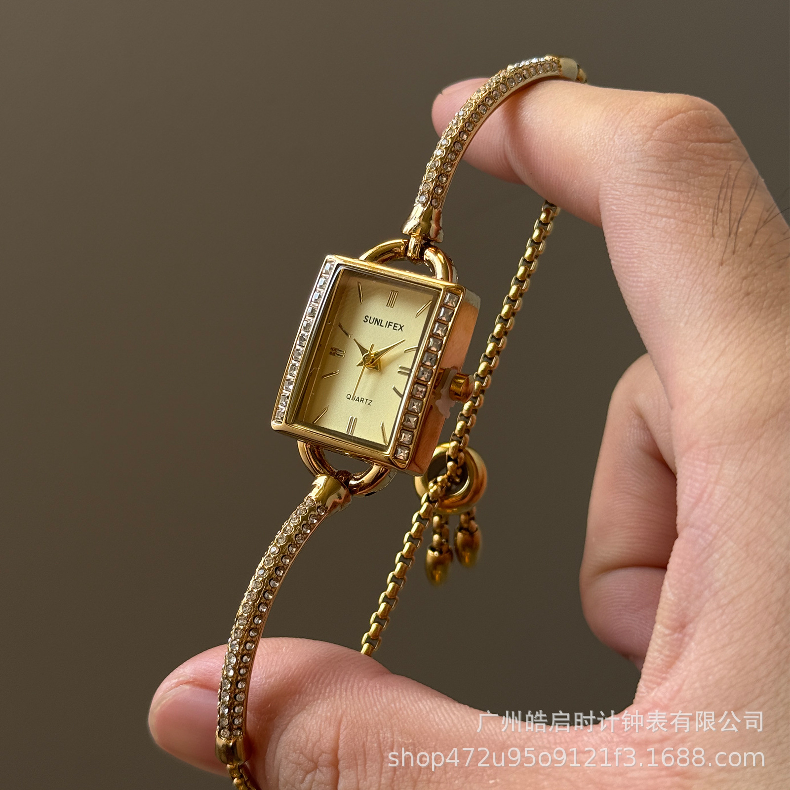 Sunlifex New Pull-Out Bracelet Watch Internet Celebrity Fashion Small Fresh Small Square Watch Waterproof Student Watch Feminine Elegant