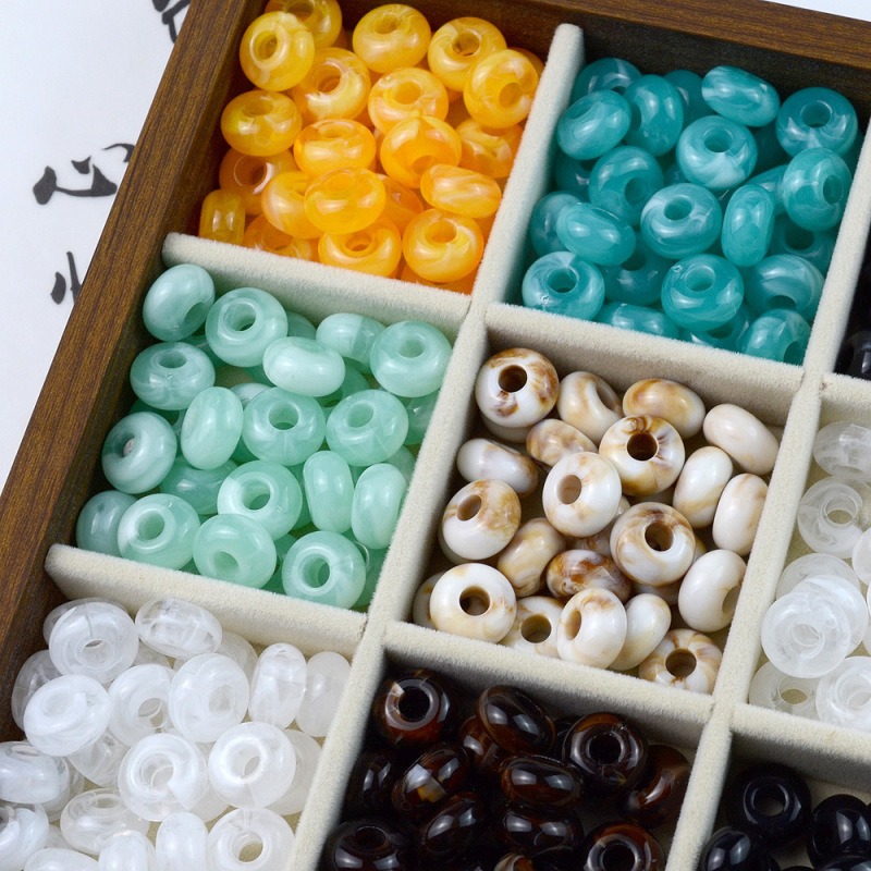 Chinese-Style Large-Hole Beads Imitation Natural Stone Gradient Acrylic Abacus Beads DIY Hairpin Bracelet Hair Accessories Accessories Chinese-Style Large-Hole Beads Imitation Natural Stone Gradient Acrylic Abacus Beads DIY Hairpin Bracelet Hair Accessories Accessories