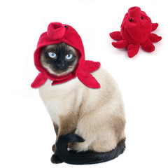 2023 New Octopus-Shaped Pet Hat Teddy Decoration Funny Headwear Cat Hat Cat Headcover Pet Supply
