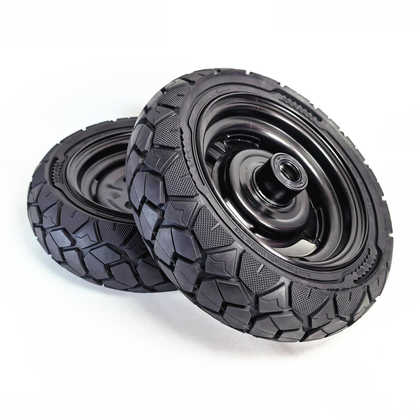 3.50-6 hollow solid tire, complete wheel assembly for the Flying Pigeon Phoenix leisure four-wheeled electric vehicle, including front and rear explosion-proof wheels