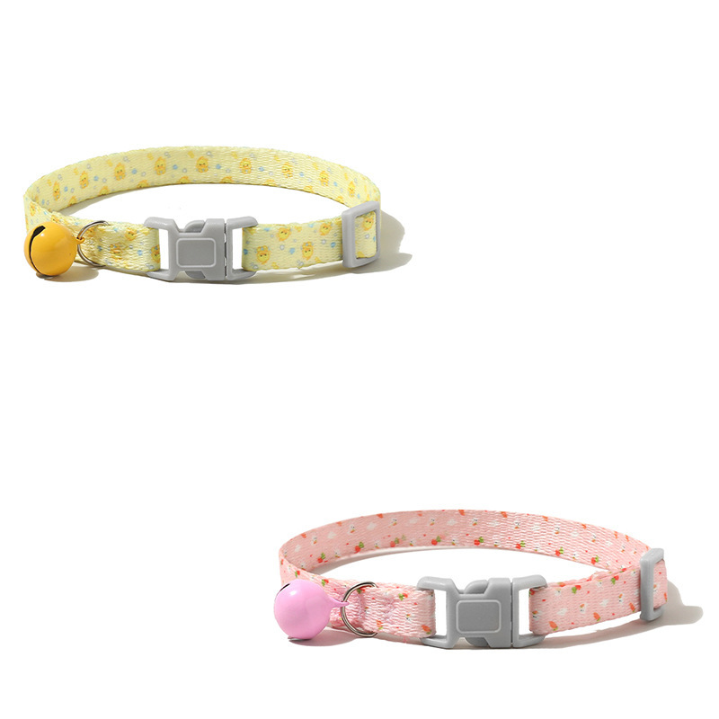 ベル付き猫首輪プリント犬首輪小型および中型犬用ペット用品|undefined