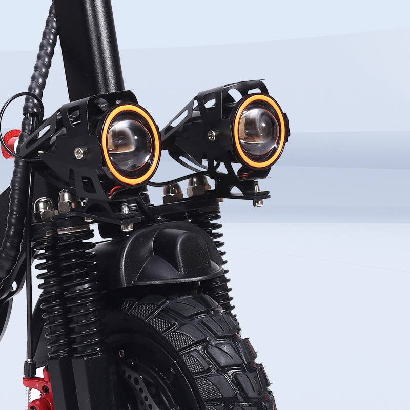 Dual-Drive Electric Scooter for Commuting, Lithium Battery Foldable Off-Road 11inch Scooter, Electric Folding Scooter for Driving
