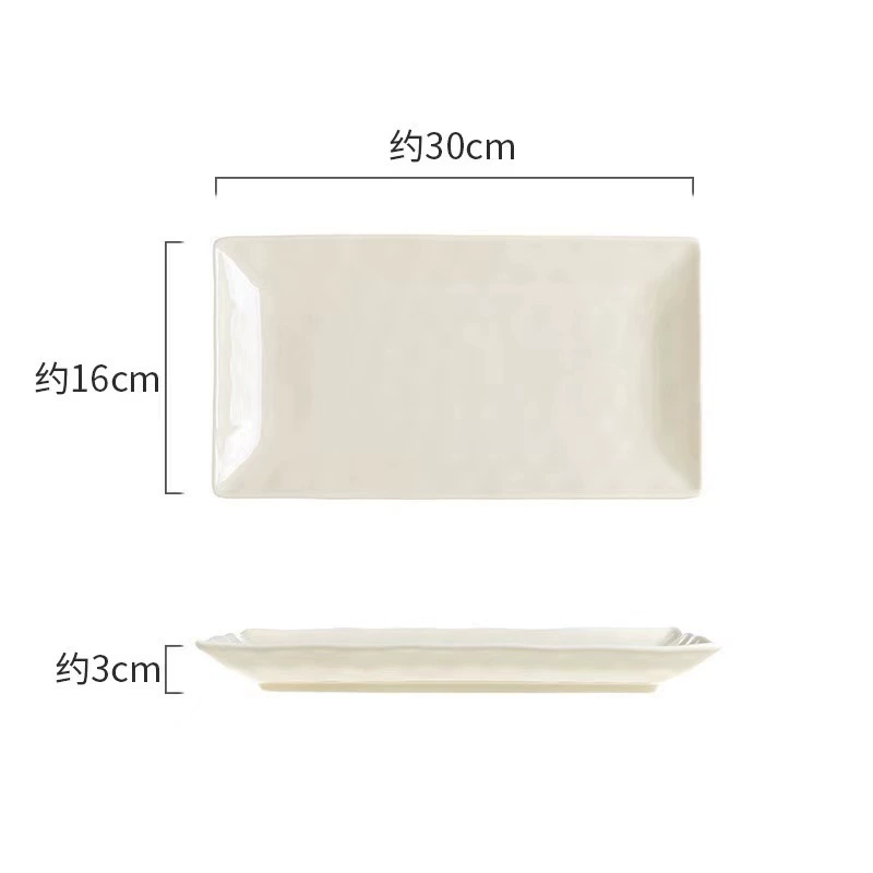 Nordic Cream Ceramic Tableware Set – High-Quality, Light-Luxury Dinnerware for Home Use