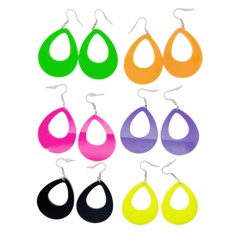 1 Pair Simple Style Water Droplets Arylic Drop Earrings display picture 7