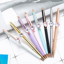钻石圆珠笔现货批发钻石卡通创意造型笔头钻石笔时尚电镀杆圆珠笔