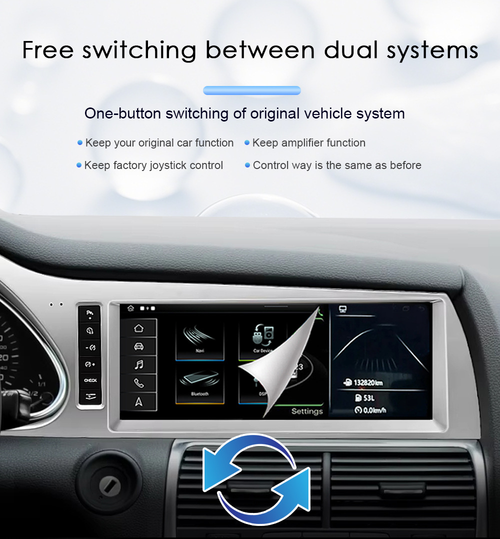 Cross-Border Suitable for Audi Q7 4L 2005-15 Wireless Carplay Large Screen Android Hd Car Navigator