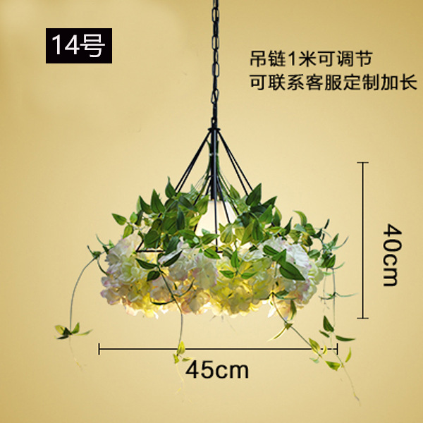 Lámpara Colgante Industrial para Plantas de Hierro Decorativa para Restaurante Bar y Cafetería