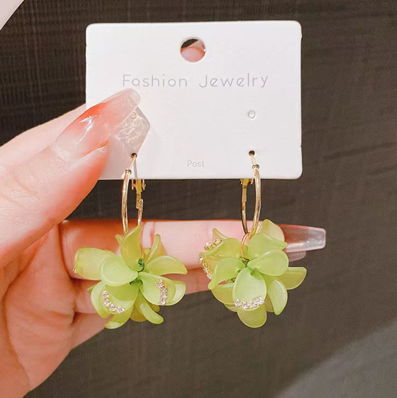 Korean fashionable elegant cute acrylic small design earrings