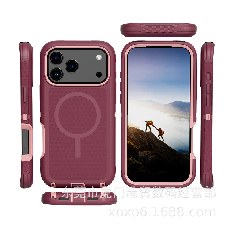 iPhone17 ProMax 3 磁気電話ケース Apple 17 Defender Defender 保護ケースに適しています。|undefined