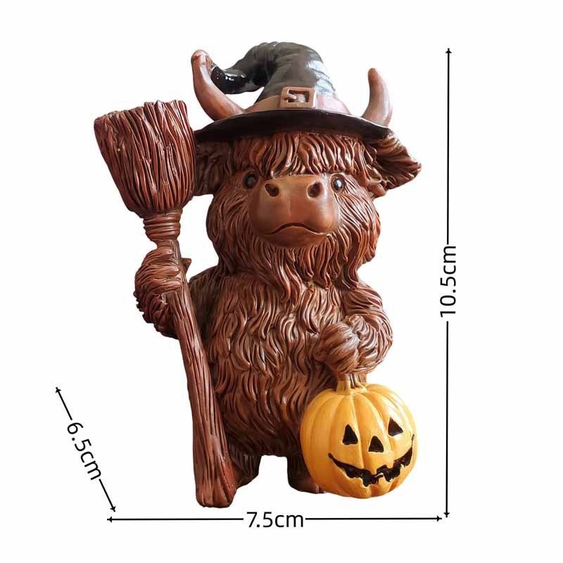 クロスボーダーハロウィン新しいかわいいハイランド牛ホームギフトクリスマスの日の雰囲気の装飾樹脂装飾品|undefined