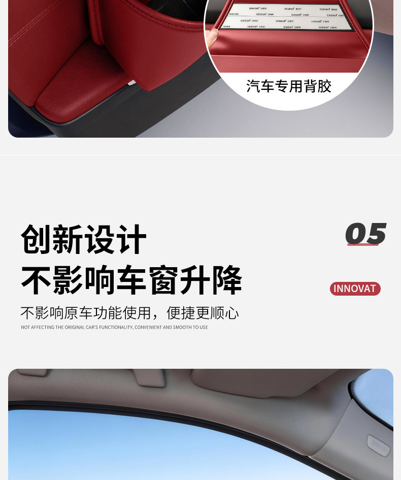 Car Door Storage Box, Car Storage Bag, Water Cup Holder, In-Car Glass Gap Hanging Storage Box for Water Cups