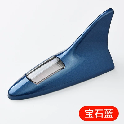 Car decorative lights solar: vehicle antenna - sapphire-blue