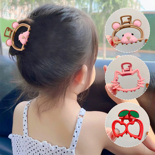 Children's small grabber female cute baby hairpin on the back of the head 2024 Internet celebrity new hair clip headband hairpin