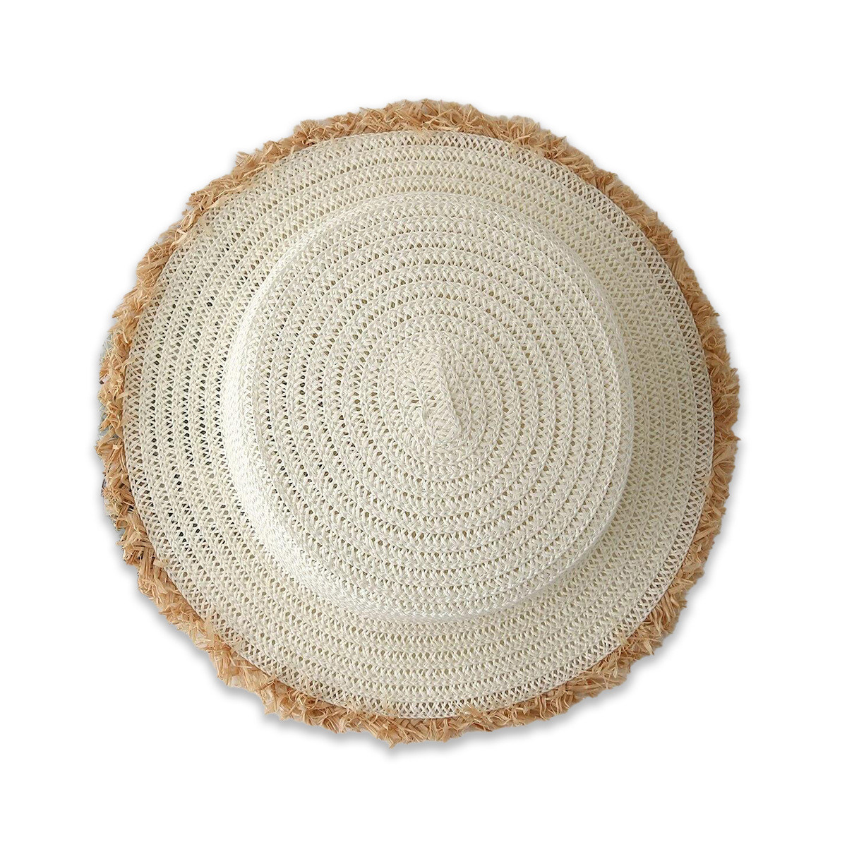 Wholesale Simple Pure Color Raw Edge Straw Hat Nihaojewelry display picture 7