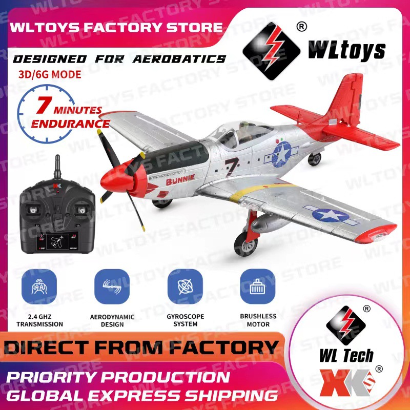 伟力XK A280-P51 遥控像真机 3D/6G系统固定翼滑翔机航模玩具跨境