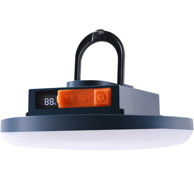 Luz de camping súper brillante para exteriores, luz de puesto, luz de camping móvil recargable súper brillante, magnética y de larga duración, luz de platillo volador, luz de camping