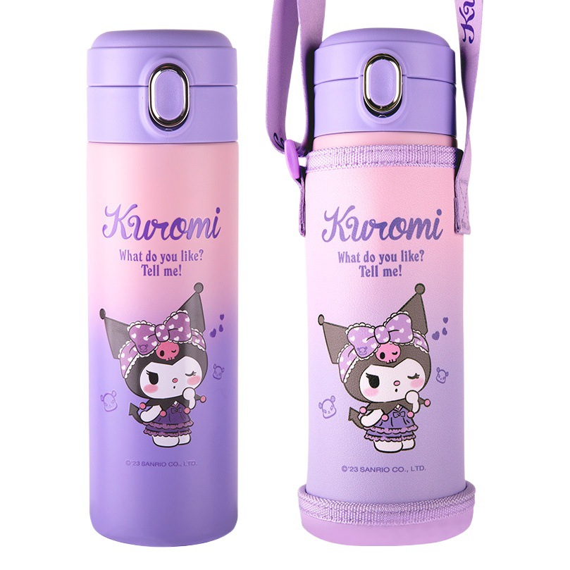 Hello Kitty Children's Double-Lid Insulated Cup 316 Stainless Steel Straight Cup with Straw School Water Bottle Gift Box High Aesthetic Value
