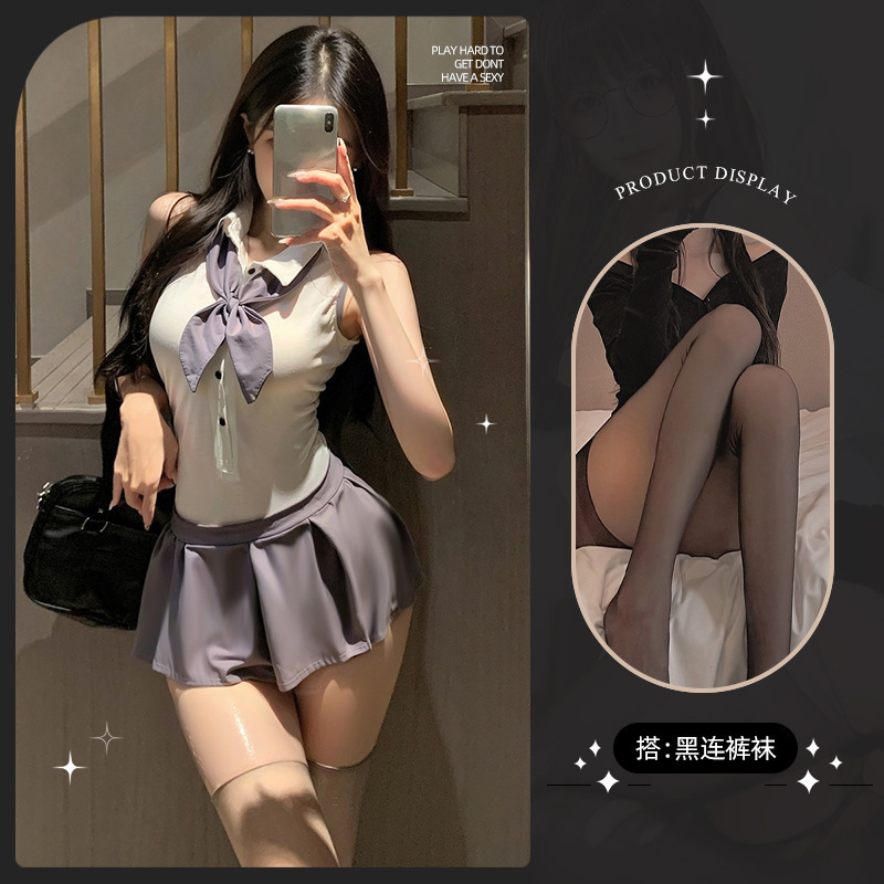 학생복 + 검정색 팬티스타킹