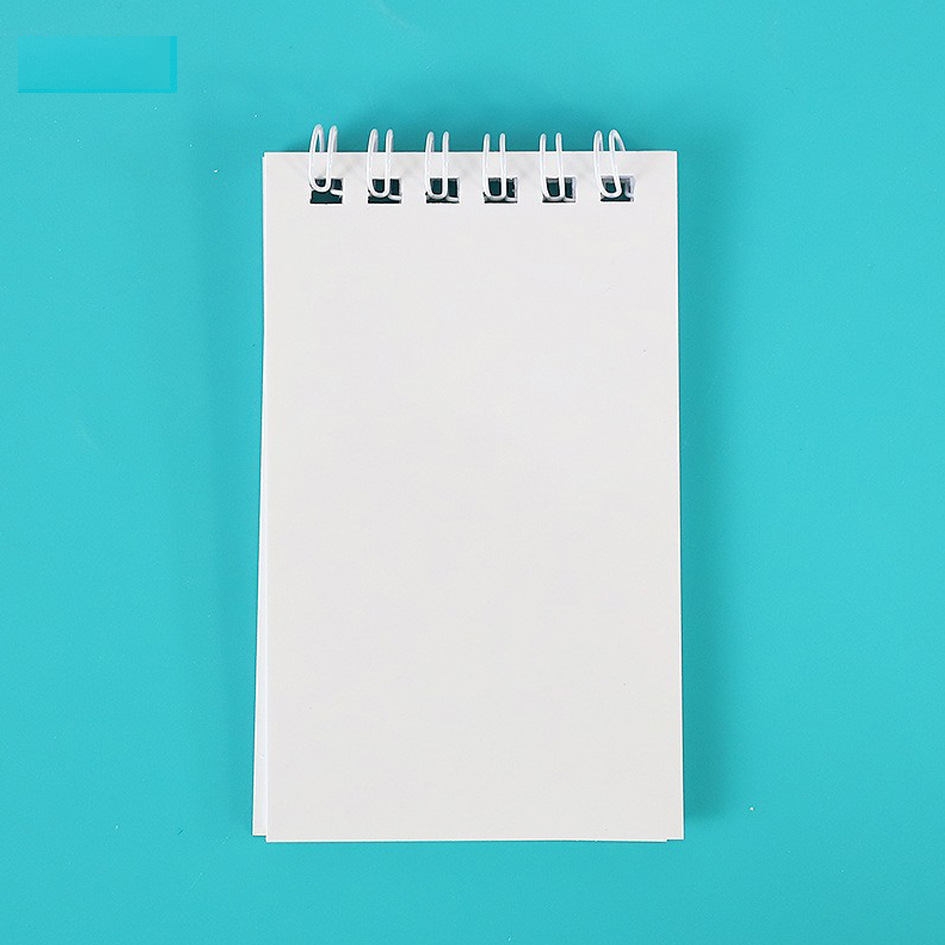Flip-up en blanco bobina cuaderno mini portátil Bloc de notas de hojas sueltas nota desgarrable cuaderno de hojas sueltas de papel