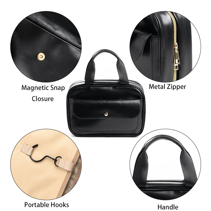 Articoli da toeletta da viaggio di grande capacità, borse per il trucco con ganci, borsa portaoggetti impermeabile_voghion.com