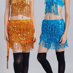 Halloween Belly Dance Waist Chain Indian Dance Hip Towel Bosimi Sequins Tassel Hip Towel Stage ds Performance Dress