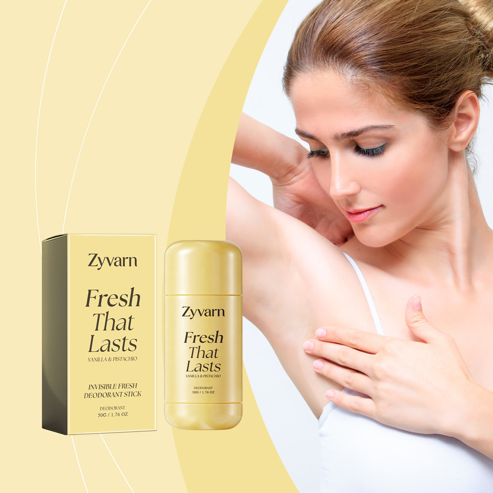 Zyvarn 清新隐形香体棒 日常呵护身体腋下肌肤清爽留香便携香体棒