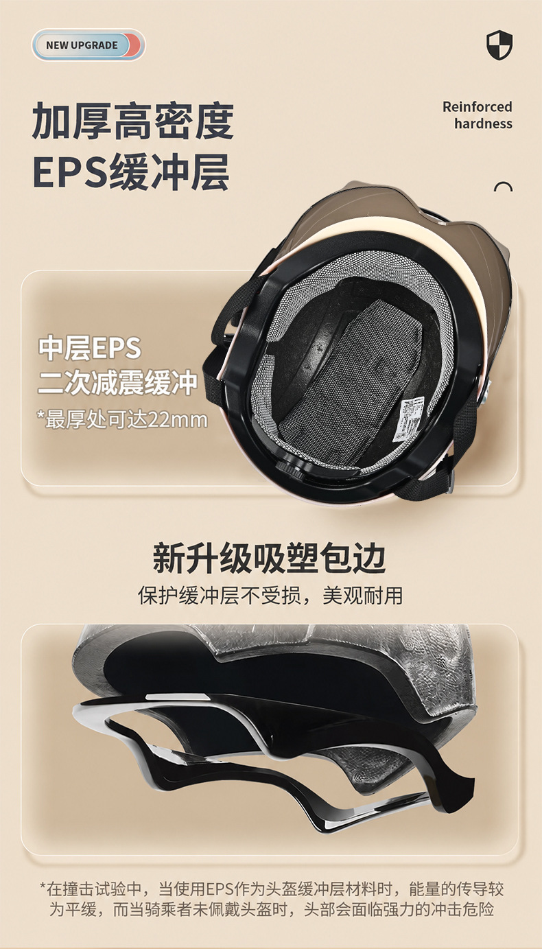 3C Certified Electric Vehicle Helmet, Adjustable Head Circumference, Suitable for Men and Women, All-Season Use, Half Helmet for Electric Bikes and Motorcycles