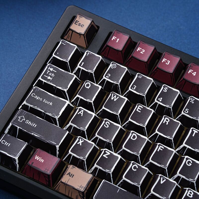 Comic Mixed Light R2Pbt Five-Sided Sublimation Keycap Phonetic Arabic Korean German French Spanish