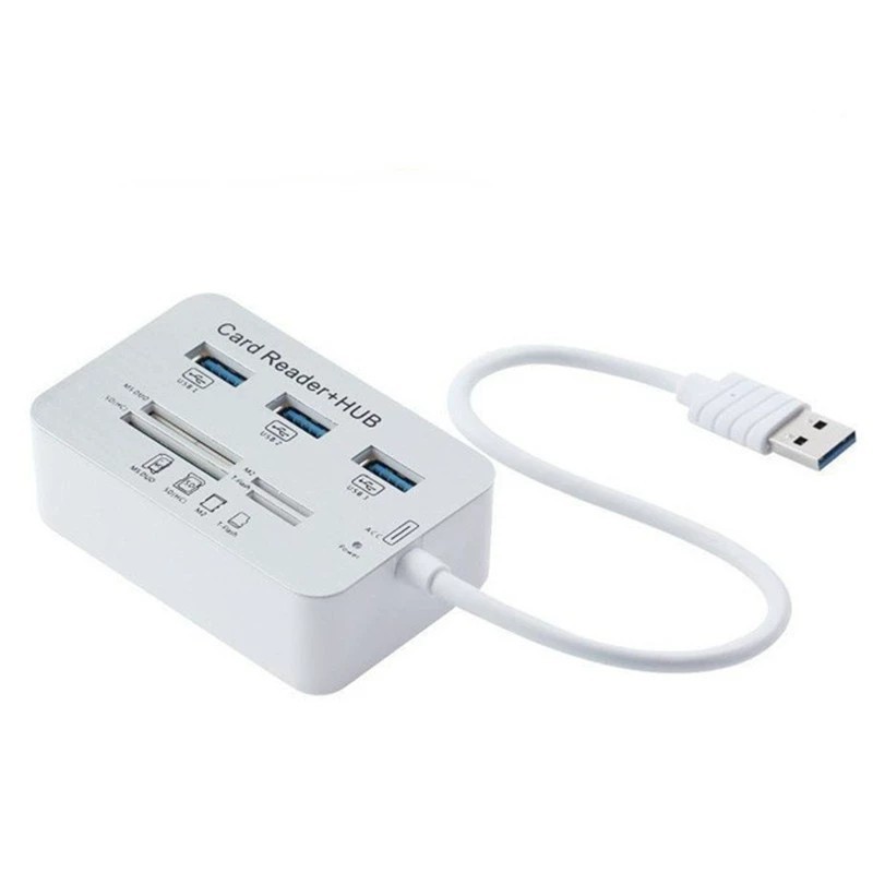 私模USB3.0帶3口usb口多功能HUB集線器多合一讀卡器combo分線器