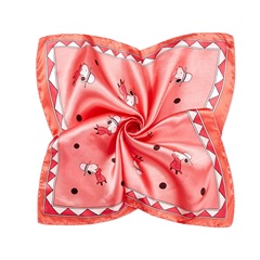 Korean satin silk scarf gift small square scarf lady spring summer tie fashionable versatile printed square silk scarf wholesale