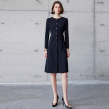 AD2025秋季新款格雷系修身通勤西装连衣裙a字裙女御姐范职业裙子