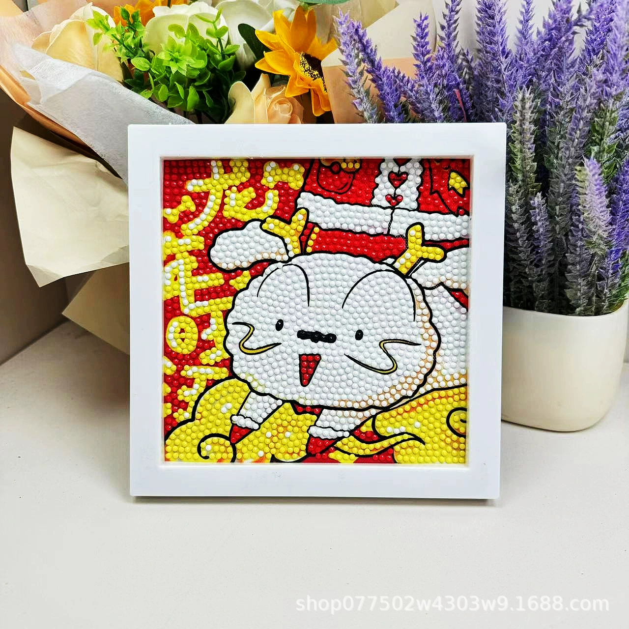 DIY-набор для алмазной мозаики 17×17 см, пластиковая рама, дизайн щенок, полный набор инструментов для кладки
