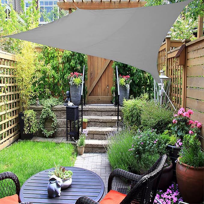 Cross-border outdoor rectangular rainproof sunshade sail for balcony and yard, sun-resistant and waterproof canopy fabric