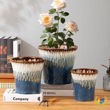 家用陶瓷花盆大口径北欧风格盆栽发财树绿萝君子兰特大号