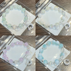 新しい星の月のブレスレットの卸売りの水晶の数珠の手の串の小さい大衆は学生のアクセサリーの観光地区を設計して熱売します。