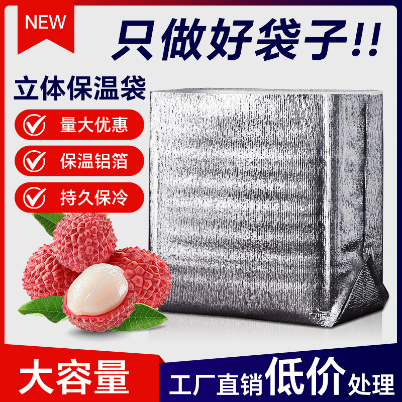 立体保温バッグ、保冷バッグ、ケーキ、アイスクリーム、冷凍食品、宅配、断熱アルミ箔、厚手、カスタム、鮮度保持、携帯用|undefined