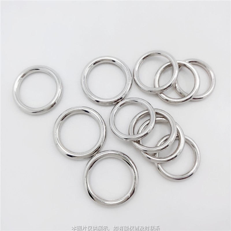 Stainless Steel Seamless Alloy Iron Ring Accessories, Special Ring Buckle for Customized Products, 14mm and 16mm Inner Diameter Closure