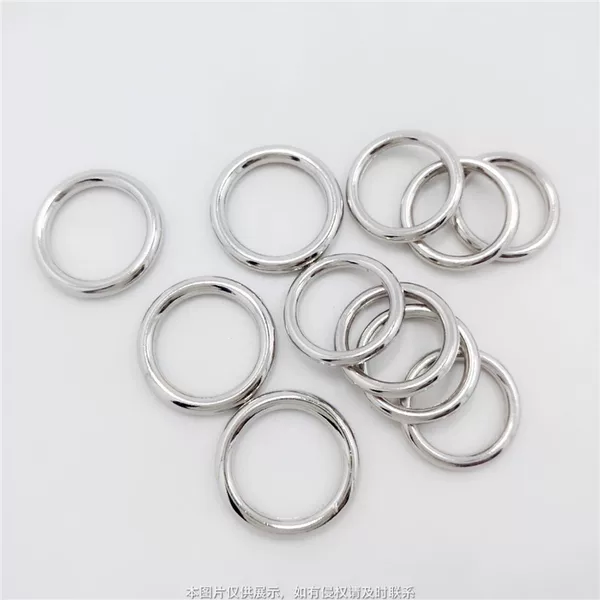 Stainless Steel Seamless Alloy Iron Ring Accessories, Special Ring Buckle for Customized Products, 14mm and 16mm Inner Diameter Closure
