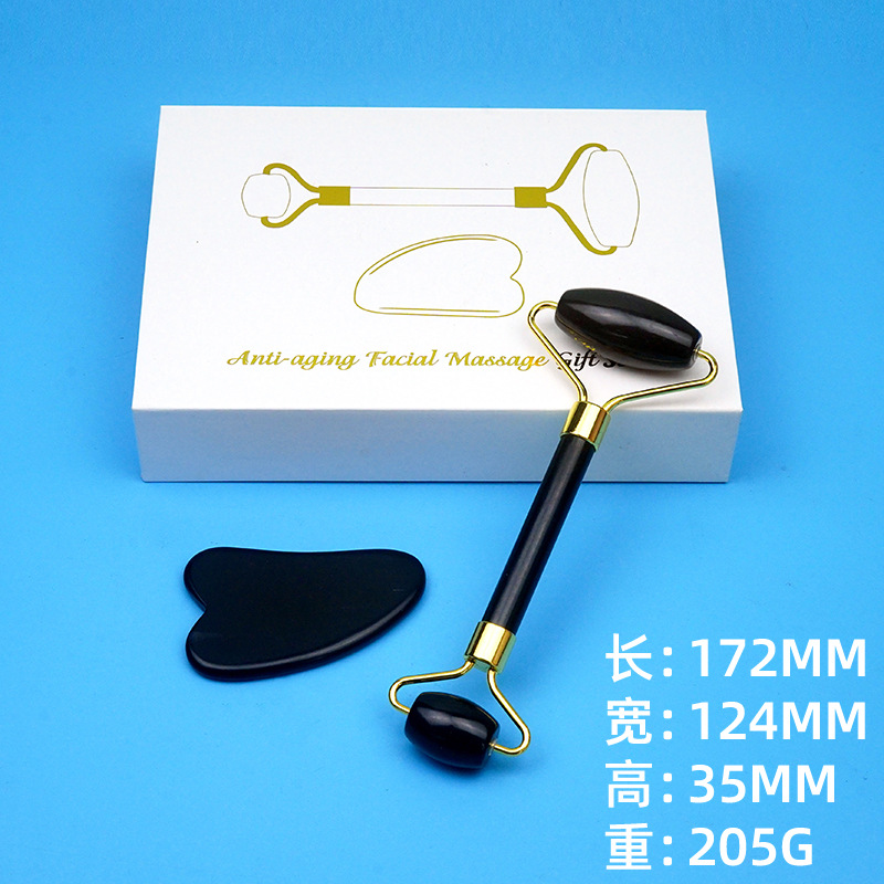 Fábrica al por mayor salón de belleza cuerpo entero espalda raspado masaje cara ojo Jade rodillo raspado tablero combinación traje