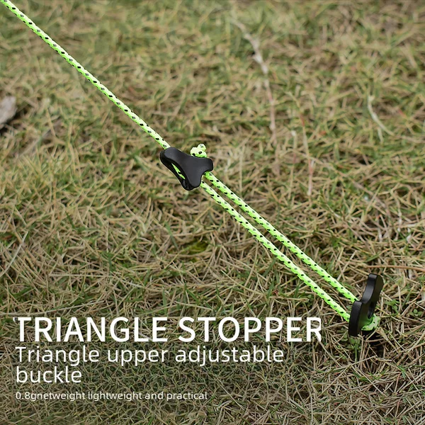 Outdoor Camping Style Triangle Wind Rope Buckle Tent Canopy Accessories Camping Style Plastic Buckle Stop Anti-Slip Adjustment Buckle Small