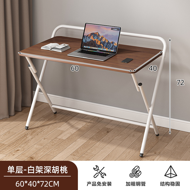 Mesa de computadora plegable, escritorio de escritorio plegable