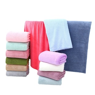 Coral Fleece Towel Cartoon Plain Printed Face Towel Face Towel Double-Sided Absorbent Soft Thickened Household Towel for Adults