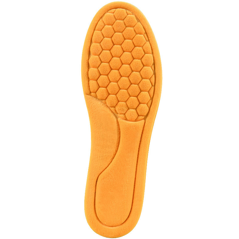 Huellas de pie de alta calidad de la mitad de cintura para hombres y mujeres con camelón grueso transpirable, absorción de sudor y desodorante, plantilla de algodón caliente a prueba de frío.