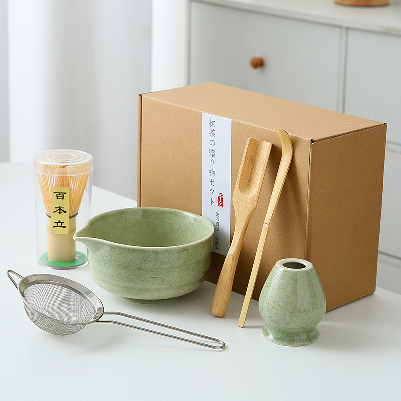 Japonés Matcha tazón Matcha túnica canción té herramientas de pedido taza de té de cerámica taza de té mezclador Matcha cepillo taza de té