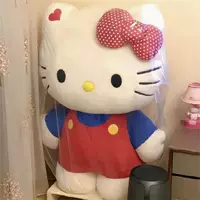 Милая кукла KT с бантом Hello Kitty, подушка, плюшевая игрушка, подарок для подруги, кукла-компаньон для кровати