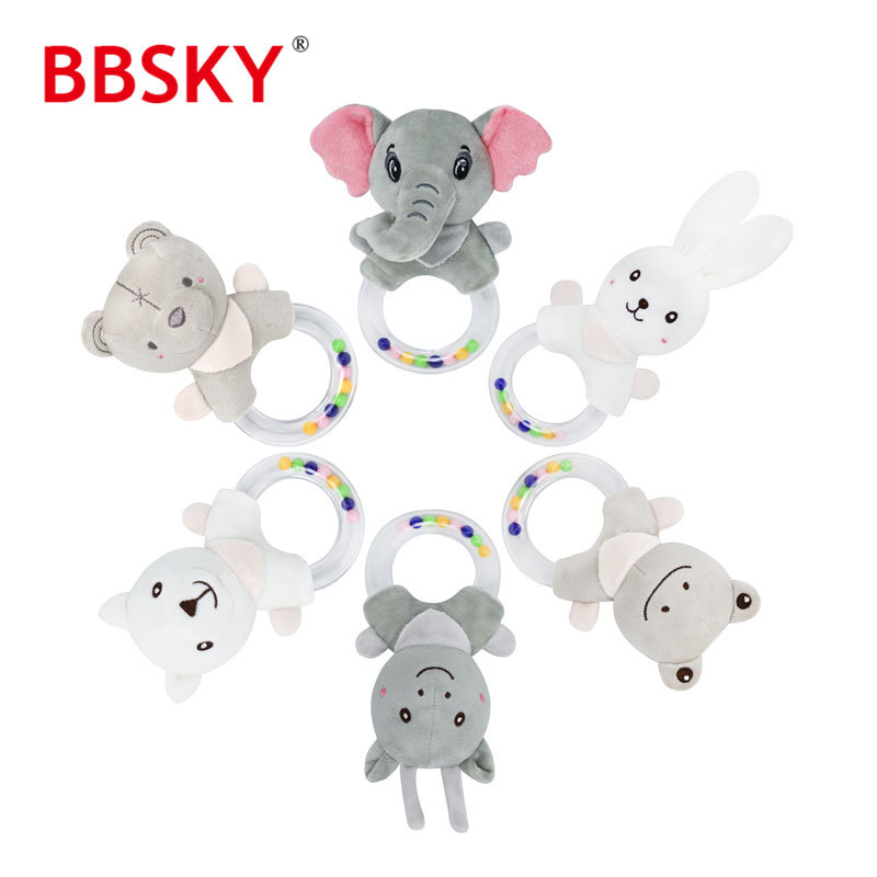 Juguetes para bebés de comercio exterior 0 - 1 años pueden roer bebés tranquilizadores campana de mano campana de mano campana de cama fábrica en stock