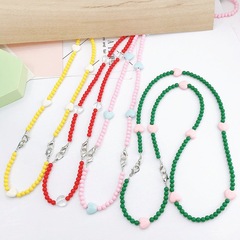 New Acrylic Heart Handbag Chain Two-in-One Crossbody Colorful Women's Shoulder Strap Removable Chain