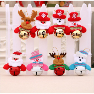 Christmas decoration pendant accessories Christmas tree doll bell old snowman bell pendant Christmas supplies