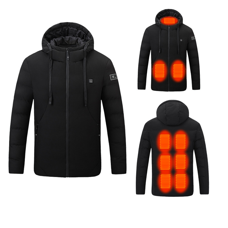 Transfronterizo dedicado calefacción ropa acolchada de algodón para hombres deportes al aire libre calefacción ropa acolchada de algodón USB control de tres engranajes calefacción ropa acolchada de algodón