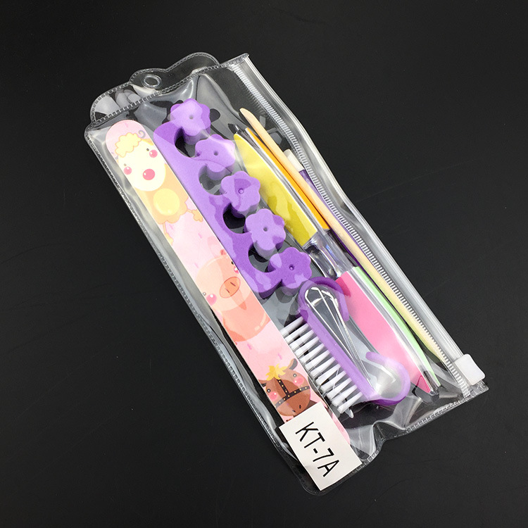 Herramientas de uñas traje de lima de uñas de siete piezas cortaúñas traje muestra directa de fábrica